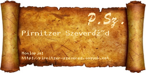 Pirnitzer Szeveréd névjegykártya